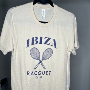 Ibiza Racquet Club Graphic T-Shirt Medium Bella Canvas Tennis Tee